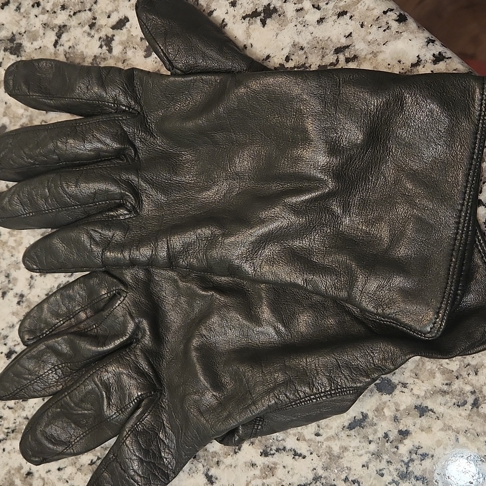 Vintage Coach Dark Leather Gloves - Picture 6 of 8